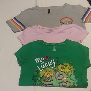 Polo, and 2 graphic tees